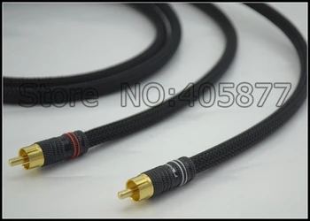 Hi-End OFC bakra RCA avdio kabel 1m audio video kabel s črno jakno rca povezujejo kabel video rca kabel 155995