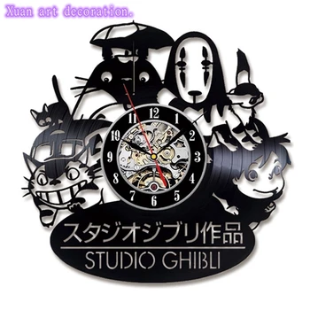 Studio Ghibli watch dnevna soba osebnost, ustvarjalnost sodobne enostavno votlo design vinil zapis stenske ure Božično darilo 157276