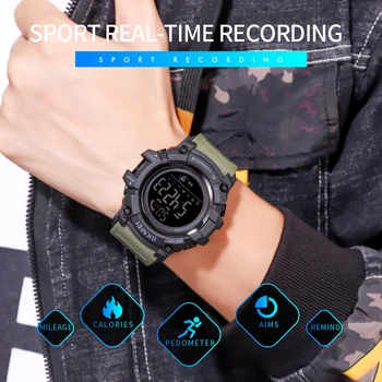 SKMEI Pametne Mens Watch Fitnes Sport Bluetooth Kalorij Pedometer Digitalni Ura Elektronskih Nepremočljiva ročno uro reloj inteligentnim 157701