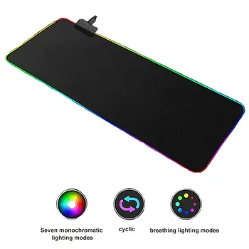 LED Luči Gaming Mouse Pad RGB Velika Svetlobna Tipkovnico Pokrov nedrsečo Gumo Base Računalnik Preprogo Desk Mat PC Igre Mouse Pad 157887