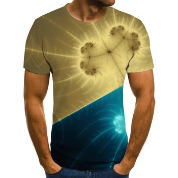 2020 novo 3D tiskanih moška T-shirt, krog vratu vrtoglavica T-shirt tiskanje, zabavno dizzy T-shirt za moške 158
