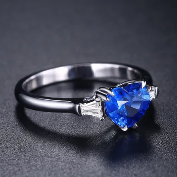 2021 nove luksuzne modra barva srce 925 sterling srebro zaročni prstan za ženske lady obletnice, darila nakit trgovini R5716 158395