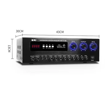 KYYSLB AV-888 80W*2 4-16ohm 2.0 High Power AV Strokovno KTV Ojačevalnik Karaoke Doma Bluetooth Ojačevalnik Težka Bas Zvok