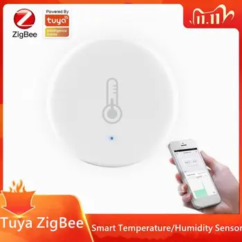 Tuya Temperatura Smart Vlažnost Senzor LED Zaslon Digitalni Termometer Merilnik Vlage Smart Življenje Tuya Aplikacijo Smart Home Automation