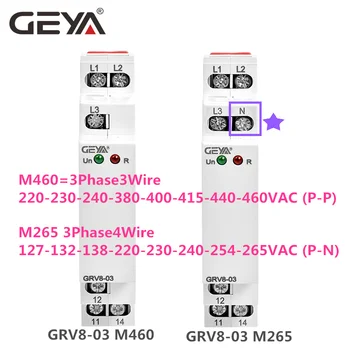 GEYA GRV8-03 Faznega Zaporedja Rele Izpad fazne Rele Din Tip Tirov, 45Hz-65Hz True RMS Merjenje Nadzor 160169