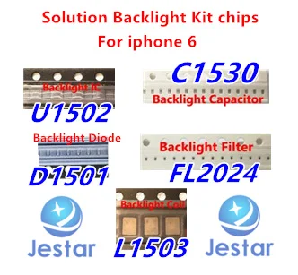 3sets/veliko za iPhone 6 rešitev iz Ozadja ICs kit U1502 , coil L1503, diode D1501 + varovalke filtri Fl2024 kapacitivnost C1530