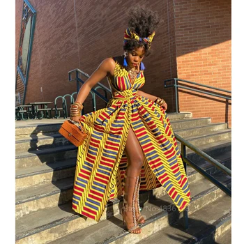 Ženske 2020 Dashiki Tiskanja Poletje Obleko Maxi Plus Velikost Dame Moda Obleke Ženska Elegantna Afriške Obleke Stranka Haljo Africaine 160672