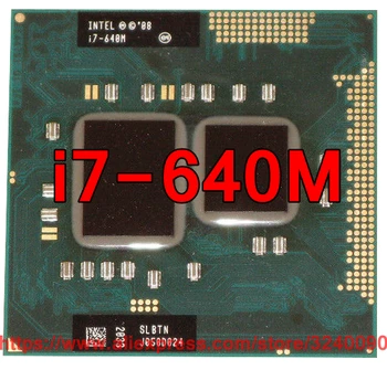 Original lntel Core i7 640M 2.8 GHz i7-640M Dual-Core Procesor PGA988 SLBTN Mobile CPU Prenosnik, procesor brezplačna dostava 161227