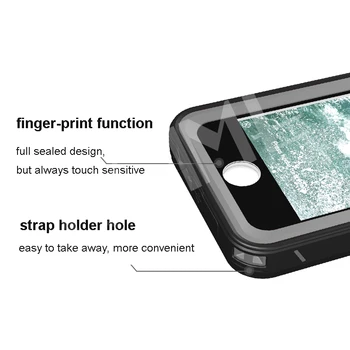 Pravi Vodotesno Ohišje za iPhone 11 Pro X XS Max 5 6 6S 7 8 Plus SE 2020 Shockproof Prostem Potapljanje Zaščitna vodoodporen Pokrov 161260