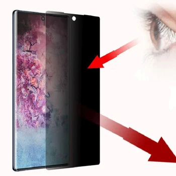 Anti Glare Za Samsung Galaxy Note 20 Ultra Zasebnosti 10D Ukrivljen Proti Vohun Kaljeno Steklo Za Samsung Note 10 Plus Zaslon Patron