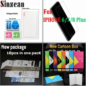 Sinzean Za IPHONE 12 Max Pro/6S 7 Plus/8 Plus Kaljeno Steklo Screen Protector v trgovini na paket 2.5 D 9H (Debelo 100 kozarcev/veliko)