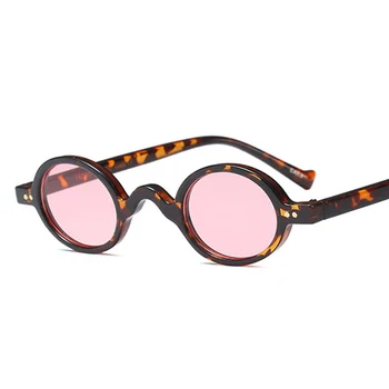 Klasičen Lak za Okras Ženske, Majhne Ovalne sončna Očala Retro Moški Leopard Okvir Jasno Modro Leče Očala UV400 163028