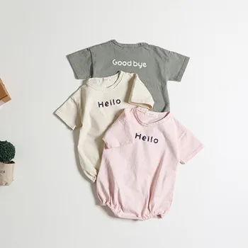 MILANCEL poletje korejskem slogu baby bodysuits pismo tiskanja fantje dekleta jumpsuits ljubek dojenček oblačila