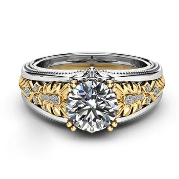 Novi Rose Gold Barvi Ring Klasičnih Lepe Temperament Ženski Modeli Moda Vdelan Cirkon Strani Nakit Posla Predmeti 163861