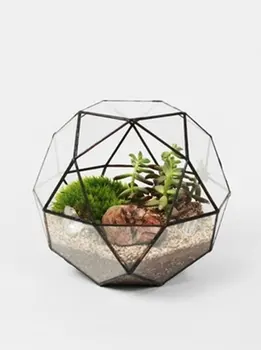 Succulents Mikro-oglejte si kovine, stekla polje cvetlični lonček sajenje kovin, stekla, lonci, namizno dekoracijo Geometrijske vaze art dekor