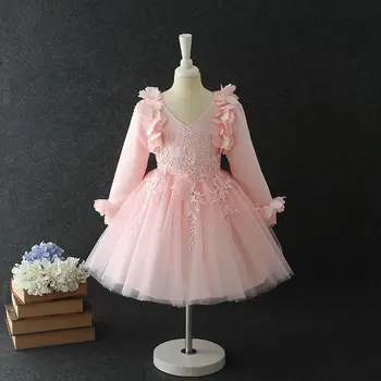 2020girls obleka otroška oblačila rokavi otroške poročna obleka princess rojstni dan obleko otrok obrabe 3-12Y