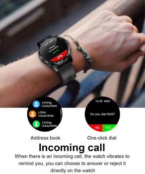 Pametno Gledati Moške Bluetooth kličete Nepremočljiva Športna Fitnes Zdravje Tracker Vreme Predvajanje Glasbe Smartwatch Za IOS In Android 16776