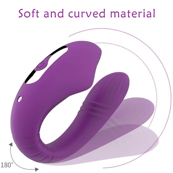 Brezžični Vibrator Odraslih Igrače Za Pare, USB Polnilne Dildo G Spot U Silikonska Stimulator Dvojno Vibratorji Sex Igrača Za Ženske 16832