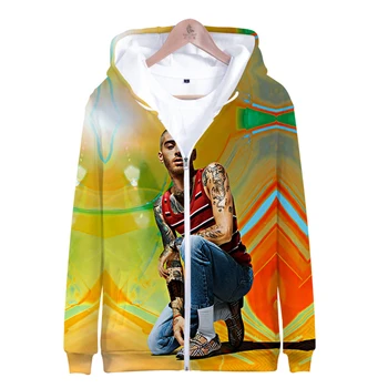 ZAYN 3D Tiskanih Zadrgo Kapuco Ženske/Moški Modni Long Sleeve Hooded Majica Vroče Prodaje Ulične Oblačila 169102