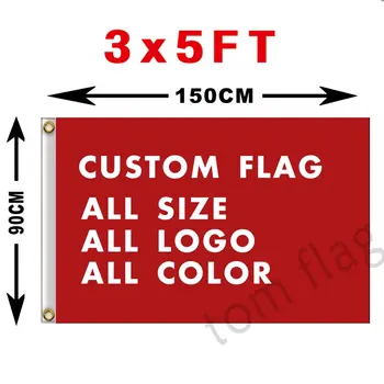 Po meri zastavo 150X90 cm (3x5FT) 100D poliester oblikujemo vse logotip koli barvno dekoracijo doma odjemalec zastavo 169990
