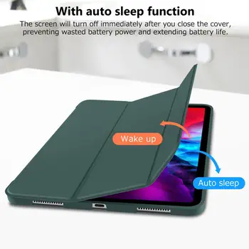 GOOJODOQ Ohišje za iPad Pro 11 2020 2018 za iPad 10.2 Primeru, 7. 8. Generacije Ultra Slim Smart Cover Mehko Ohišje za iPad Pro 2020