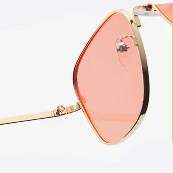 RBRARE Klasičnih Zlitine Kvadratnih sončna Očala Ženske Gradient Ocean sončna Očala Za Ženske Letnik Kovinski Okvir Oculos Feminino Roza