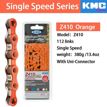 KMC Z410 1/8 Enotno Hitrost Verige Fixed Gear kolesom Verige 112L Mestnih Prosti čas Kolo, Zložljivo Kolo Verige Multi-Barvno Kolo Verige 390g 17162