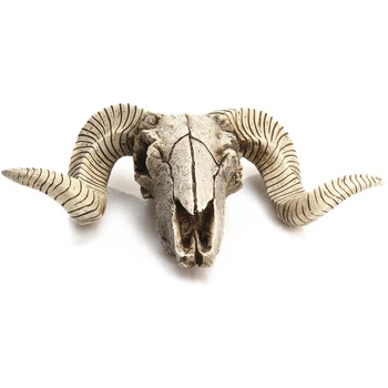 Ustvarjalne Smolo Ovce Glavo Skull Glave Steni Visi 3D Živali Longhorn Kiparstvo Figurice Obrti Rogovi Doma Dekor Okraski