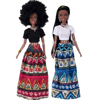 10 kos Igrača Afriške lutka Ameriški Lutka Pribor Telo Sklepov Lahko Spremenite Glavo, Stopala Premakniti Afriško Črno Dekle Darilo Pretvarjamo, Otroška Igrača