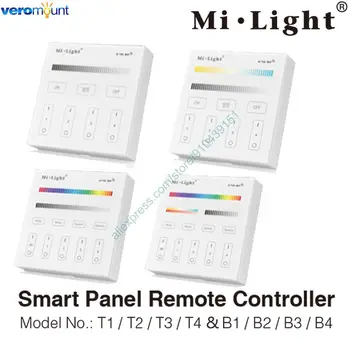 Milight 4-Pas B0 B1 B2 B3 B4 T1 T2 T3 T4 8-Območje B8 2,4 GHz Brezžični zaslon občutljiv na Dotik Dimmer/RGBW/RGB+SCT LED Smart Remote Controller 1754