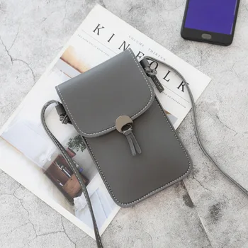Ženske, Zaslon na Dotik, Mobilni telefon, denarnico pregleden enostaven vrečko nove hasp križ torbica za Pametni Usnje Rami svetloba torbice