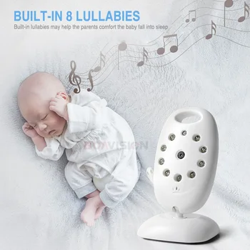Mini Dojenčka Brezžični Monitor Nočno gledanje Digitalne Video Baby Monitor Audio Glasba Fotoaparat Temperatura Varuška Zaslon Fotoaparata VB601