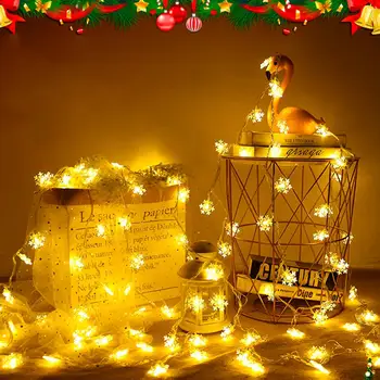 FRIGG Božič Snežinke Snežaka LED Niz Vila Luči 2020 Božični Okraski Za Dom Vesel Božič Ornament Noel Navidad