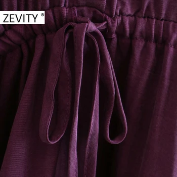 Zevity Jeseni Ženske Moda Barva Batwing Rokav Vrvico shirt Obleko Urad Ženske Casual Chic Poslovnih Vestido DS4557 180470