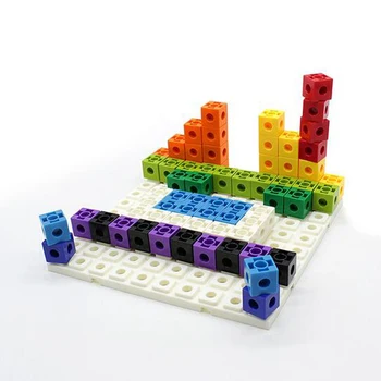 100 Pack 10 Barv Plastičnih Multilink Kocke Bloki s Odbor Predšolski Otroci Igrače