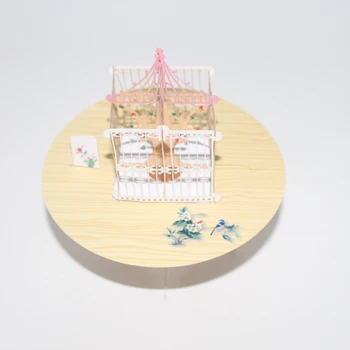 3D Ročno Tabela Ptičje Kletke, Kitajski Slog Magpie Papirja, Voščilnice Razglednice in Namizni Dekor Rojstni dan Festivala Ustvarjalno Darilo