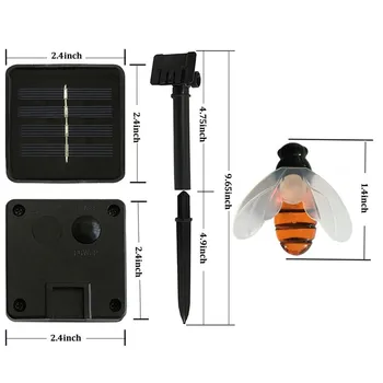 30 LED 5M Simulacije Medu Čebele Sončne Energije Niz Lučka na Prostem Dvorišče Honey Bee Niz Luči Poročno Dekoracijo Nočna 185