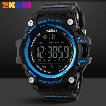 SKMEI Moški Šport Bluetooth Smart Watch Vojaške Pedometer Kalorij Fitnes Digitalna Ura Nepremočljiva ročno uro relogio inteligentnim