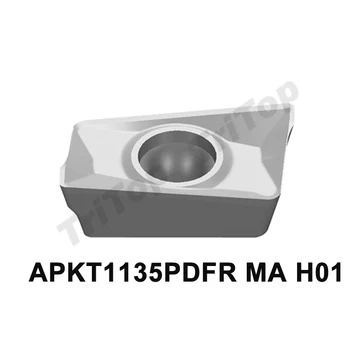 CNC stružnica orodje APKT APKT1135 APKT1135PDFR MA H01 (10pcs/veliko) volframov Karbid orodja za Rezanje rezkanje vstavite 186736