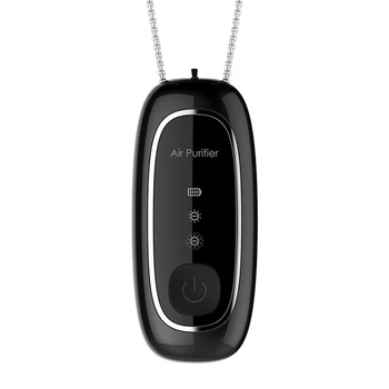 USB Prenosni Čistilec Zraka, Osebno Visi Ogrlica z Negativni Ion osvežilcev Zraka-Brez Sevanja za Odrasle, Otroci Črna 187851