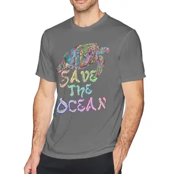 Shranite Ocean T Shirt Shranite Ocean Želva Mavrica T-Shirt Kratek Rokav Natisnjeni Tee Majica Super 4xl Tshirt