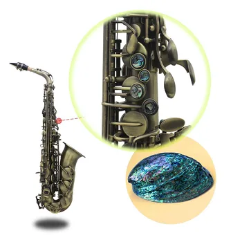 9pcs Bela biserovine Lupini tipka Tipka Vložki za Tenor/ Alto/ Sopran Sax Saksofon 189549