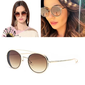 2020cool moda systempunk slog okrogla kovinska sončna očala letnik gradient oblikovanje blagovne znamke sončna očala sončna očala gafas de sol hombre 19007