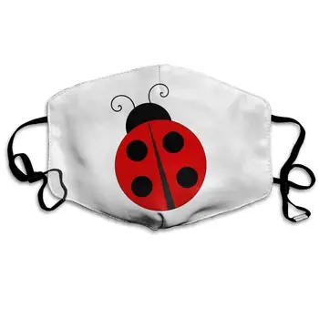 Lep Ladybug Stroj Za Večkratno Uporabo Maske, Bombaž Proti Prahu, Pol Obraza, Ust, Maska Za Otroke, Najstnike Moški Ženske Z Nastavljivo Uho