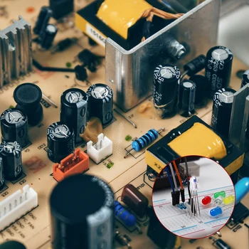 Elektronskih Komponent Super komplet z Skakalec Žice Upor Tranzistor RGB Kondenzator LED Zumer Potenciometer Stikalo za Arduino