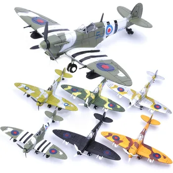 DIY Vojaške Spitfire Borec Model Kompleti za Igrače Za Otroke, montažna Gradnja Letalo Diecast Izobraževalne Igrače Za Boy Otroci Darilo 191952