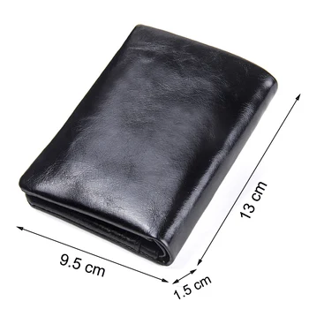 Pridružen pravega usnja, olje, vosek moška denarnica črne kratke torbica za moške portomonee moški kartico sim carteira masculina walet 192026