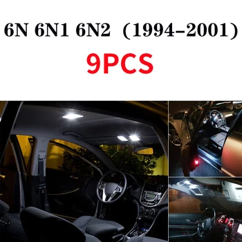 Bela Napak Avto Dodatki Notranjost, LED Žarnice Paket Komplet Za 1994-2017 VW Polo 6R 6C 9N 9N3 6N 6N1 6N2 192820