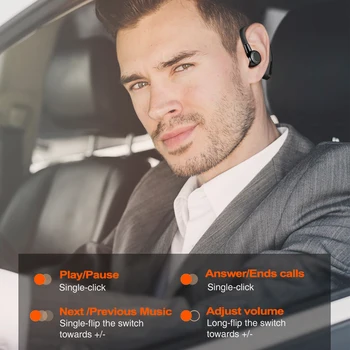 Nadzor Hrupa Poslovnih Brezžične Bluetooth Slušalke V9 Za Prostoročno Uporabo Brezžične Bluetooth Slušalke Z Mikrofonom Za Voznika Šport