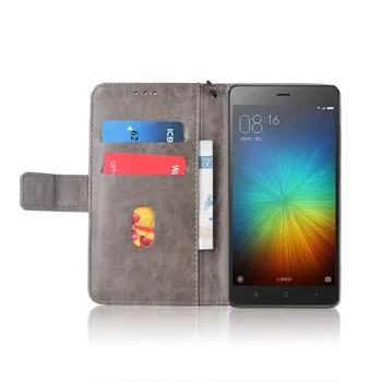 Flip Usnjena torbica Za Xiaomi Mi 4s Fundas Natisnjeni Cvet Posebne denarnice stojalo primeru s Traku 19328